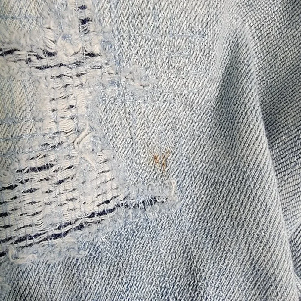 American Eagle‎ Womens Tomgirl Jeans 14 Button Fly Distressed 100% Cotton AEO